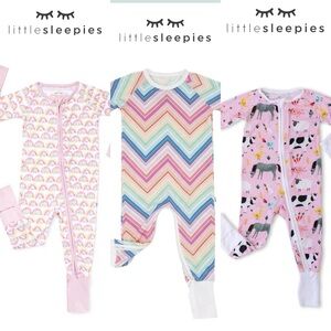 Little Sleepies girls one piece pajamas